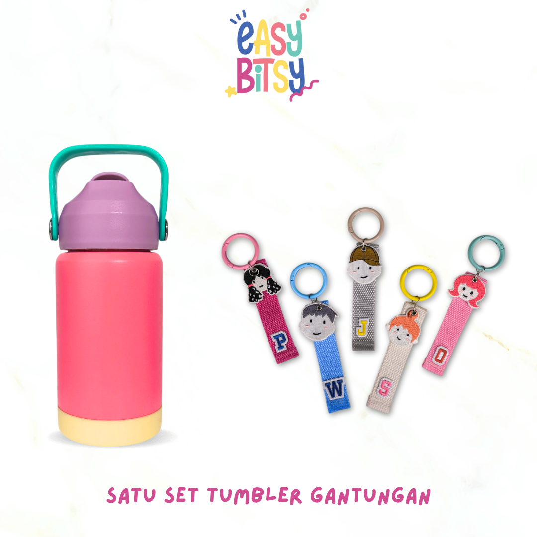 Easy Bitsy Lego Tumbler Straw Colorful Hot and Cold 350-530ML/12-18OZ | Stainless Steel Bottle with Flip Lid Nobrand
