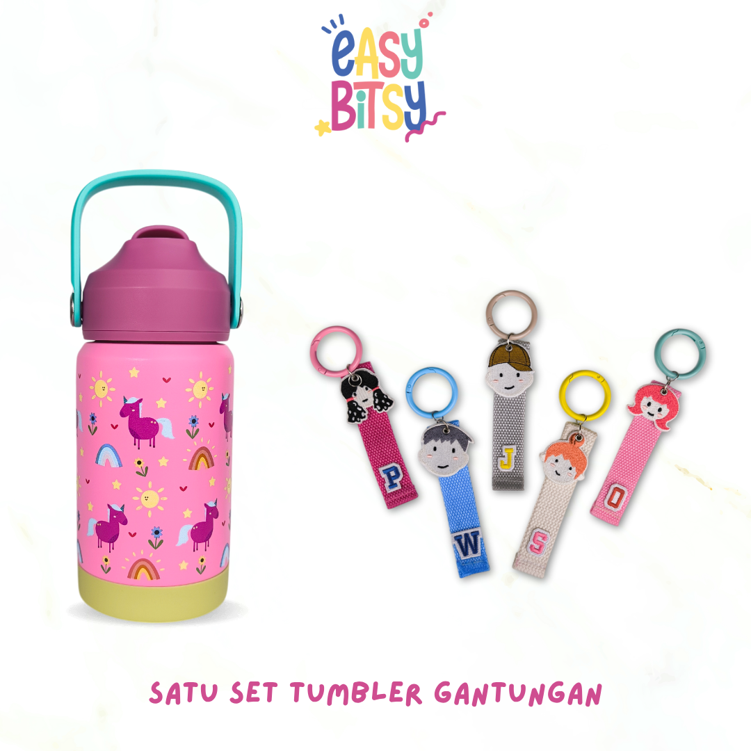 Easy Bitsy Lego Tumbler Straw Colorful Hot and Cold 350-530ML/12-18OZ | Stainless Steel Bottle with Flip Lid Nobrand