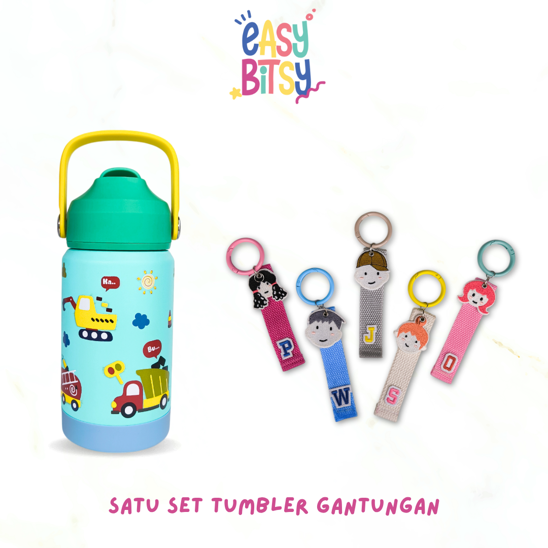 Easy Bitsy Lego Tumbler Straw Colorful Hot and Cold 350-530ML/12-18OZ | Stainless Steel Bottle with Flip Lid Nobrand