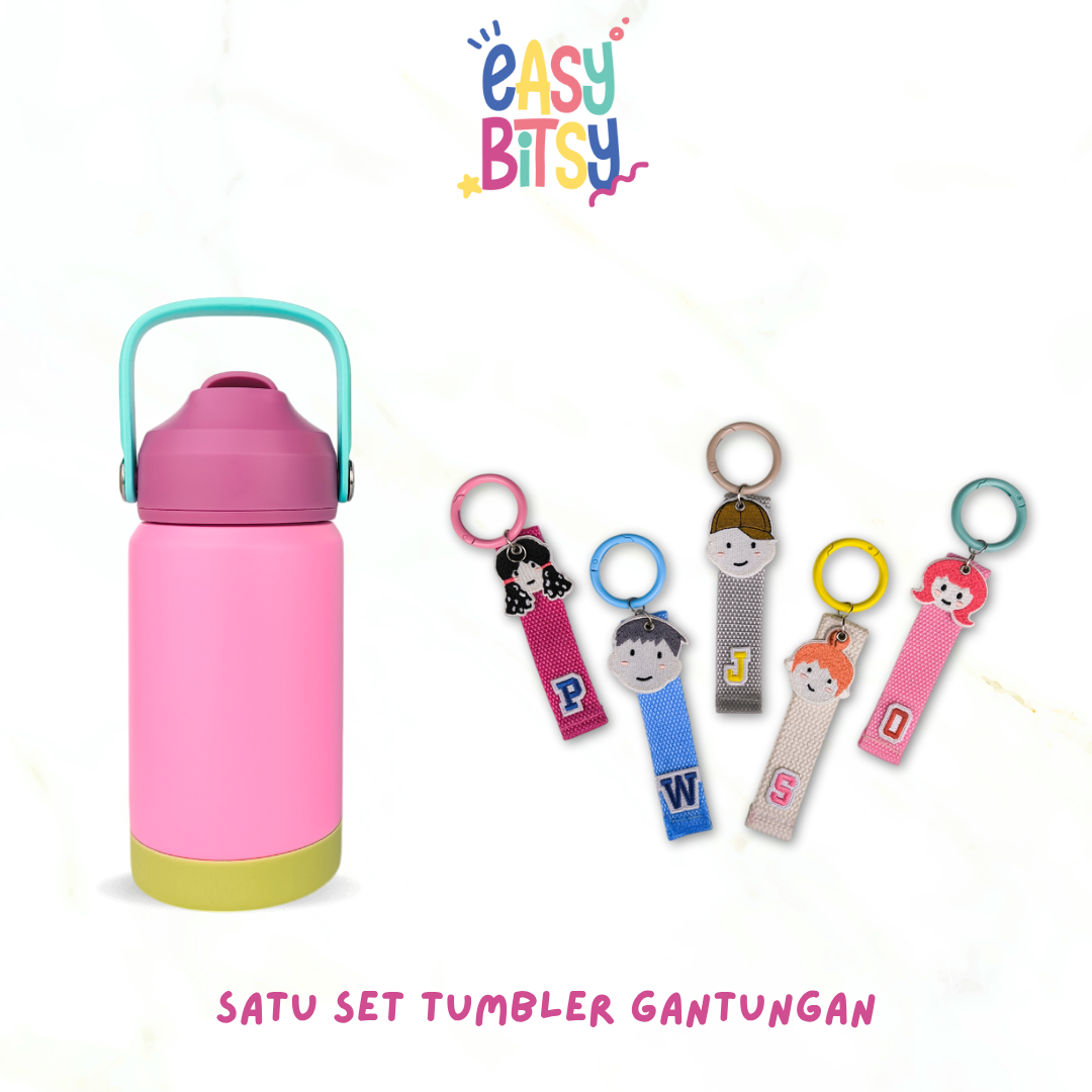 Easy Bitsy Lego Tumbler Straw Colorful Hot and Cold 350-530ML/12-18OZ | Stainless Steel Bottle with Flip Lid Nobrand