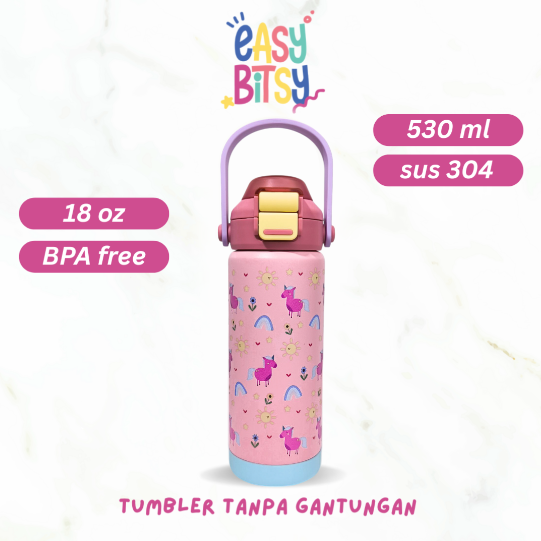 Easy Bitsy Lego Tumbler Straw Colorful Hot and Cold 350-530ML/12-18OZ | Stainless Steel Bottle with Flip Lid Nobrand
