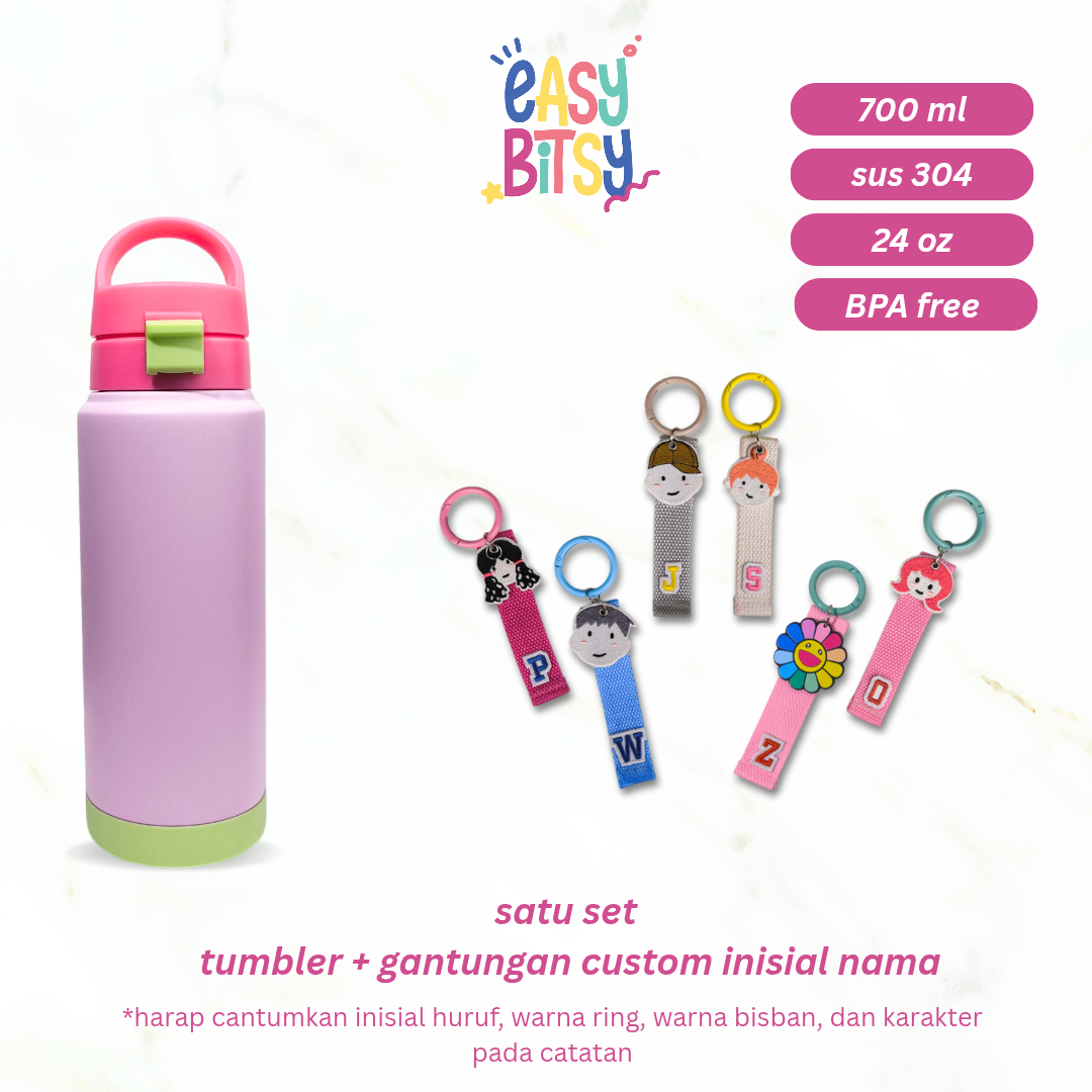Easy Bitsy Lego Tumbler Straw Colorful Hot and Cold 350-530ML/12-18OZ | Stainless Steel Bottle with Flip Lid Nobrand