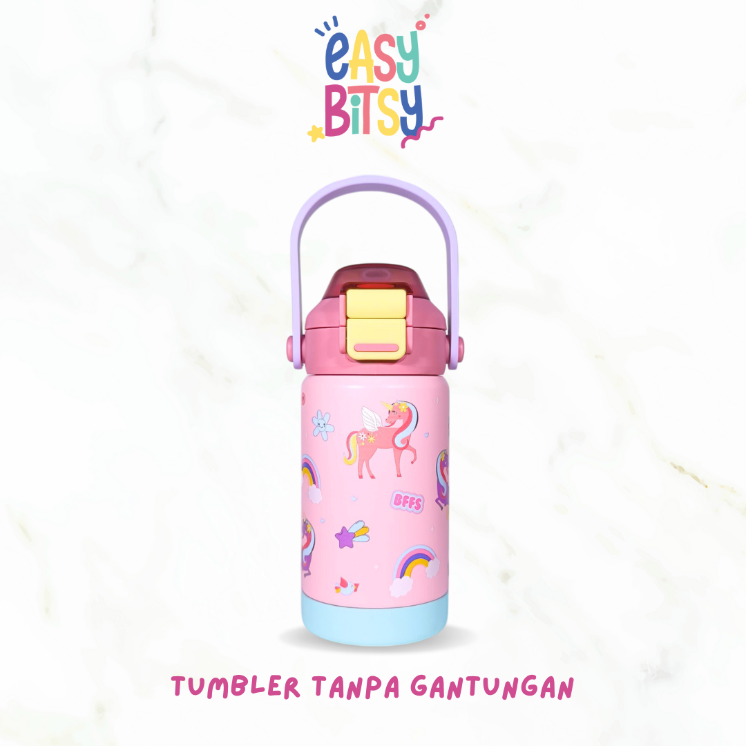 Easy Bitsy Lego Tumbler Straw Colorful Hot and Cold 350-530ML/12-18OZ | Stainless Steel Bottle with Flip Lid Nobrand