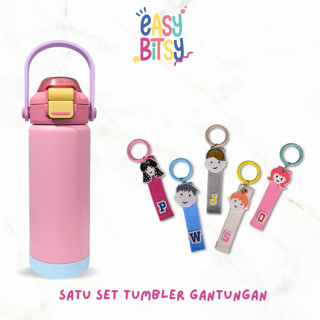 Easy Bitsy Lego Tumbler Straw Colorful Hot and Cold 350-530ML/12-18OZ | Stainless Steel Bottle with Flip Lid Nobrand