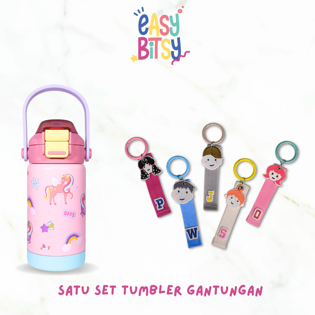 Easy Bitsy Lego Tumbler Straw Colorful Hot and Cold 350-530ML/12-18OZ | Stainless Steel Bottle with Flip Lid Nobrand