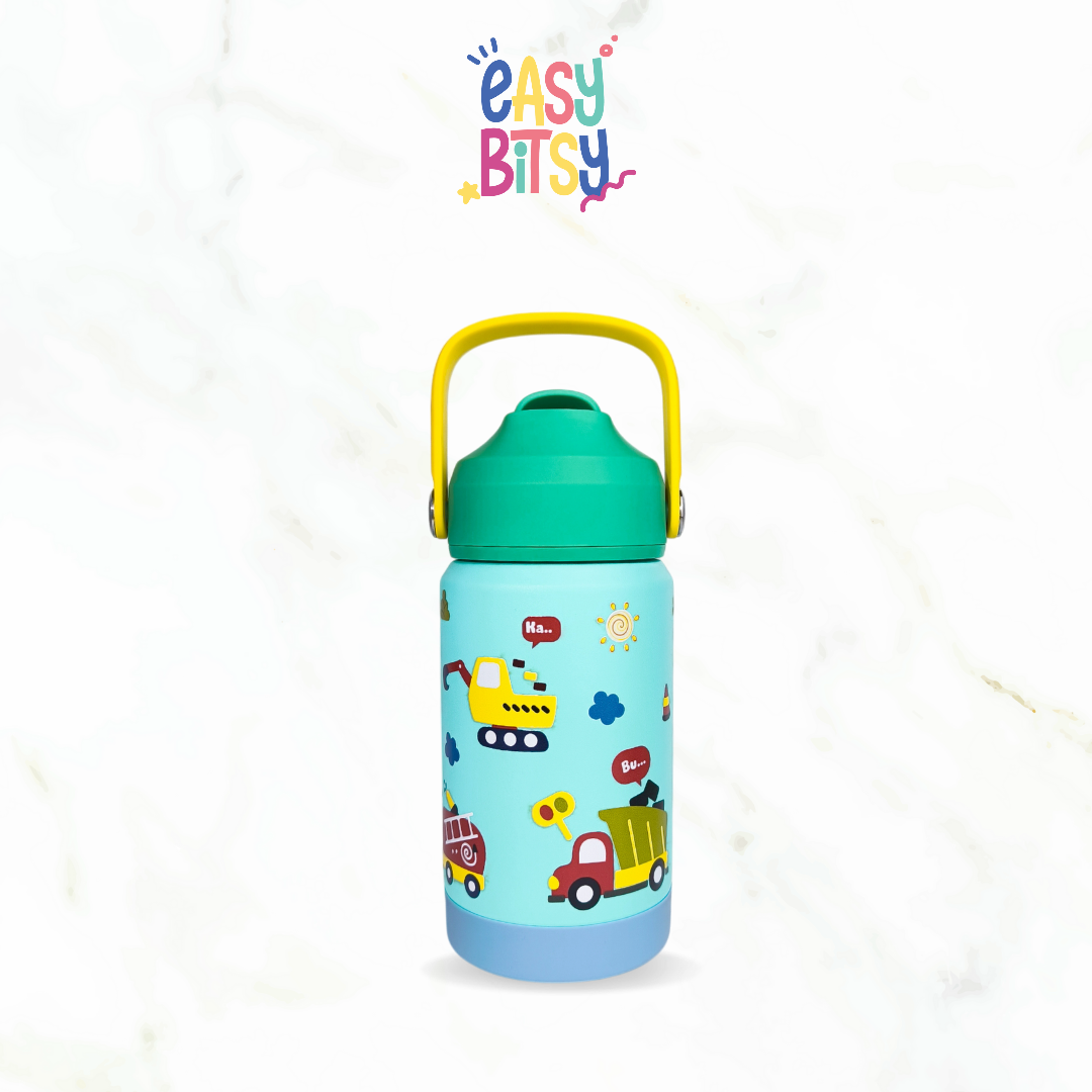 Easy Bitsy Lego Tumbler Straw Colorful Hot and Cold 350-530ML/12-18OZ | Stainless Steel Bottle with Flip Lid Nobrand