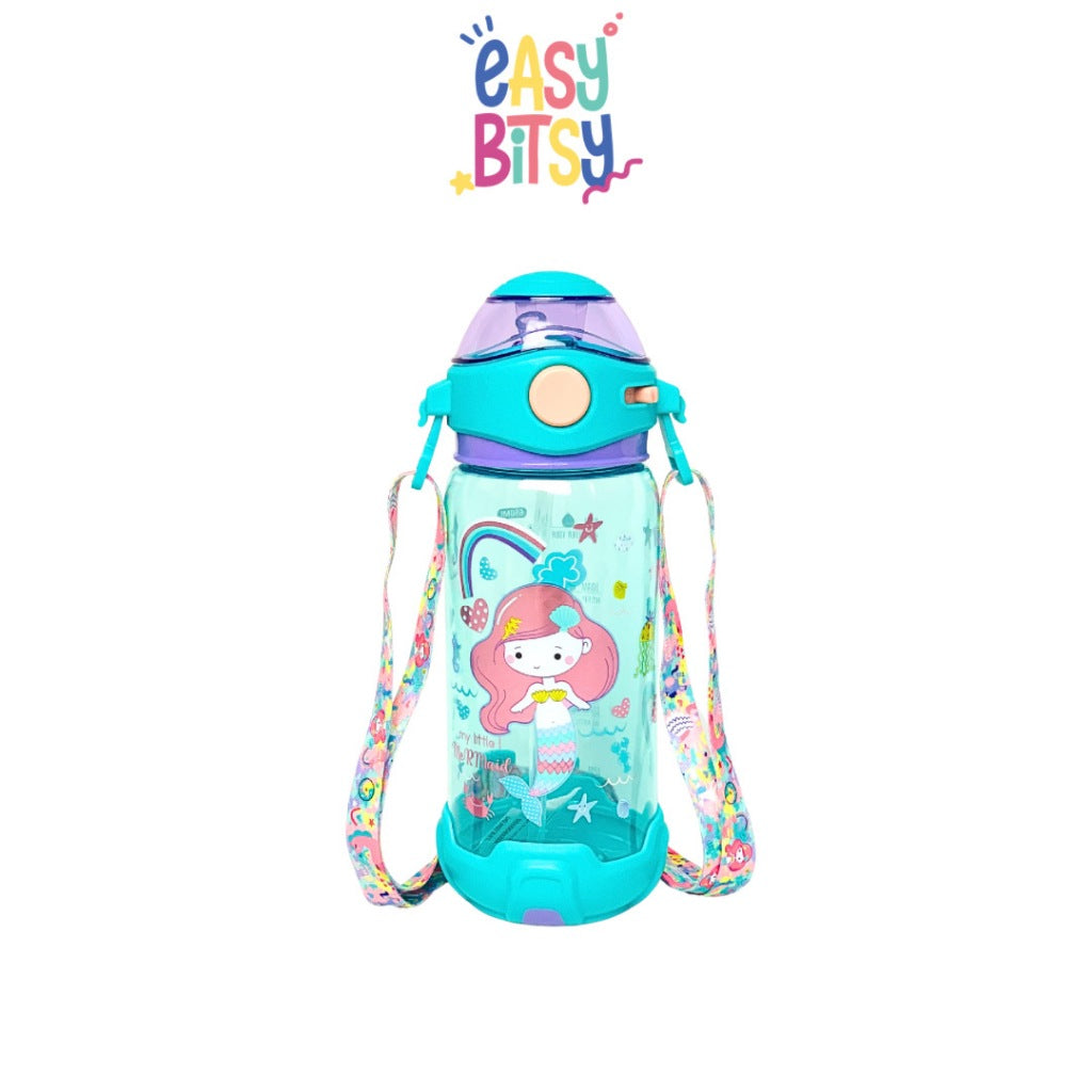 Easybitsy Botol Minum Water Bottle 650ML Anak Perempuan PAUD-SD Unicorn, Mermaid, Cat - Bunny Tidak ada merek