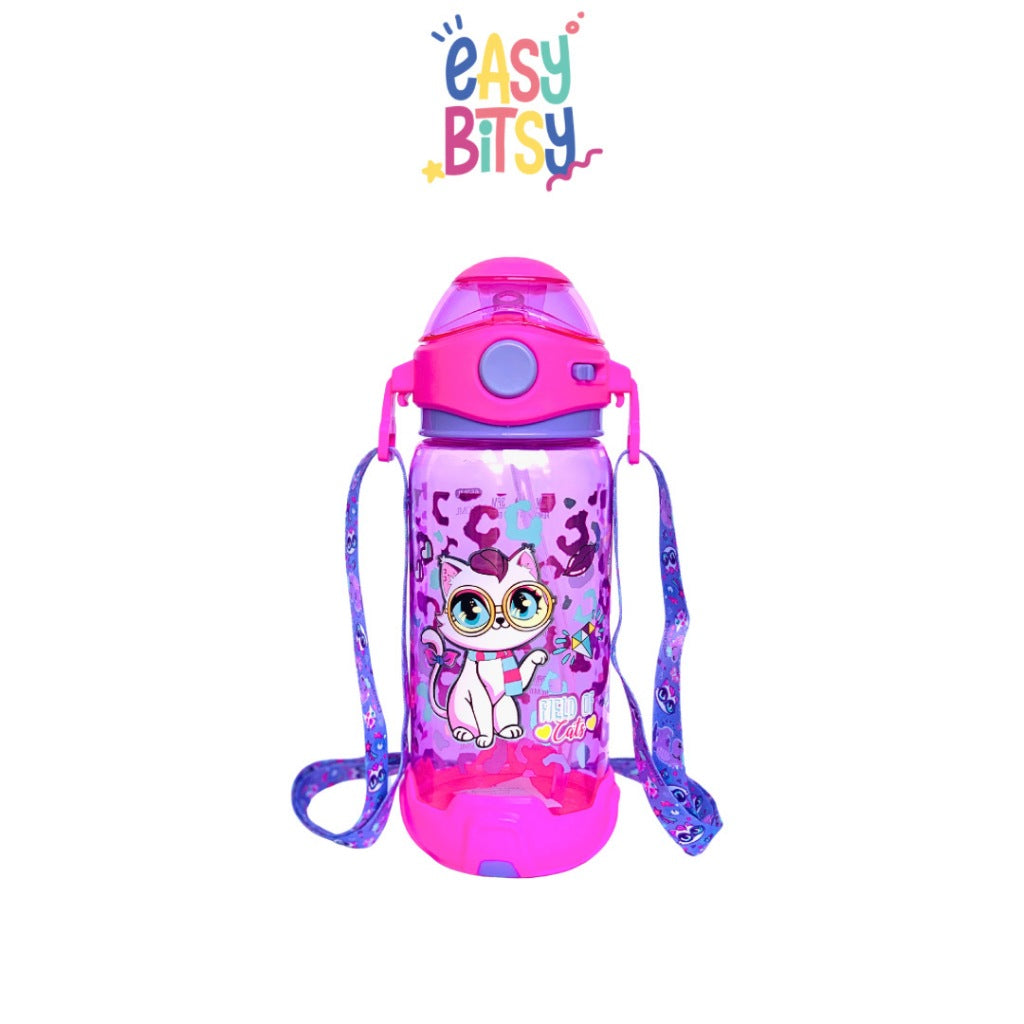 Easybitsy Botol Minum Water Bottle 650ML Anak Perempuan PAUD-SD Unicorn, Mermaid, Cat - Bunny Tidak ada merek