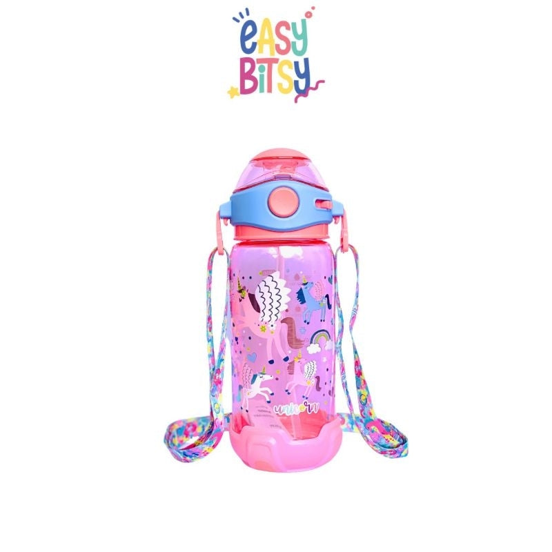 Easybitsy Botol Minum Water Bottle 650ML Anak Perempuan PAUD-SD Unicorn, Mermaid, Cat - Bunny Tidak ada merek
