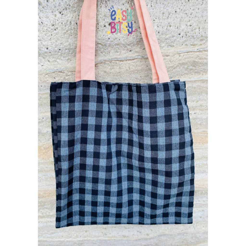 Easy Bitsy Tas Tote Bag Kotak - kotak Tidak ada merek