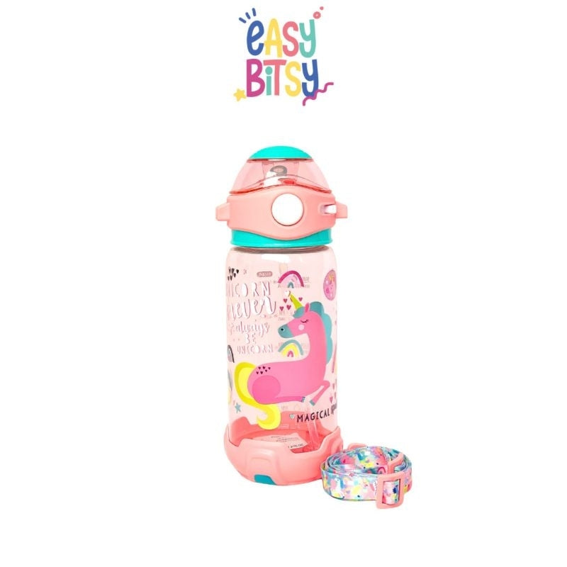 Easybitsy Botol Minum Water Bottle 650ML Anak Perempuan PAUD-SD Unicorn, Mermaid, Cat - Bunny Tidak ada merek
