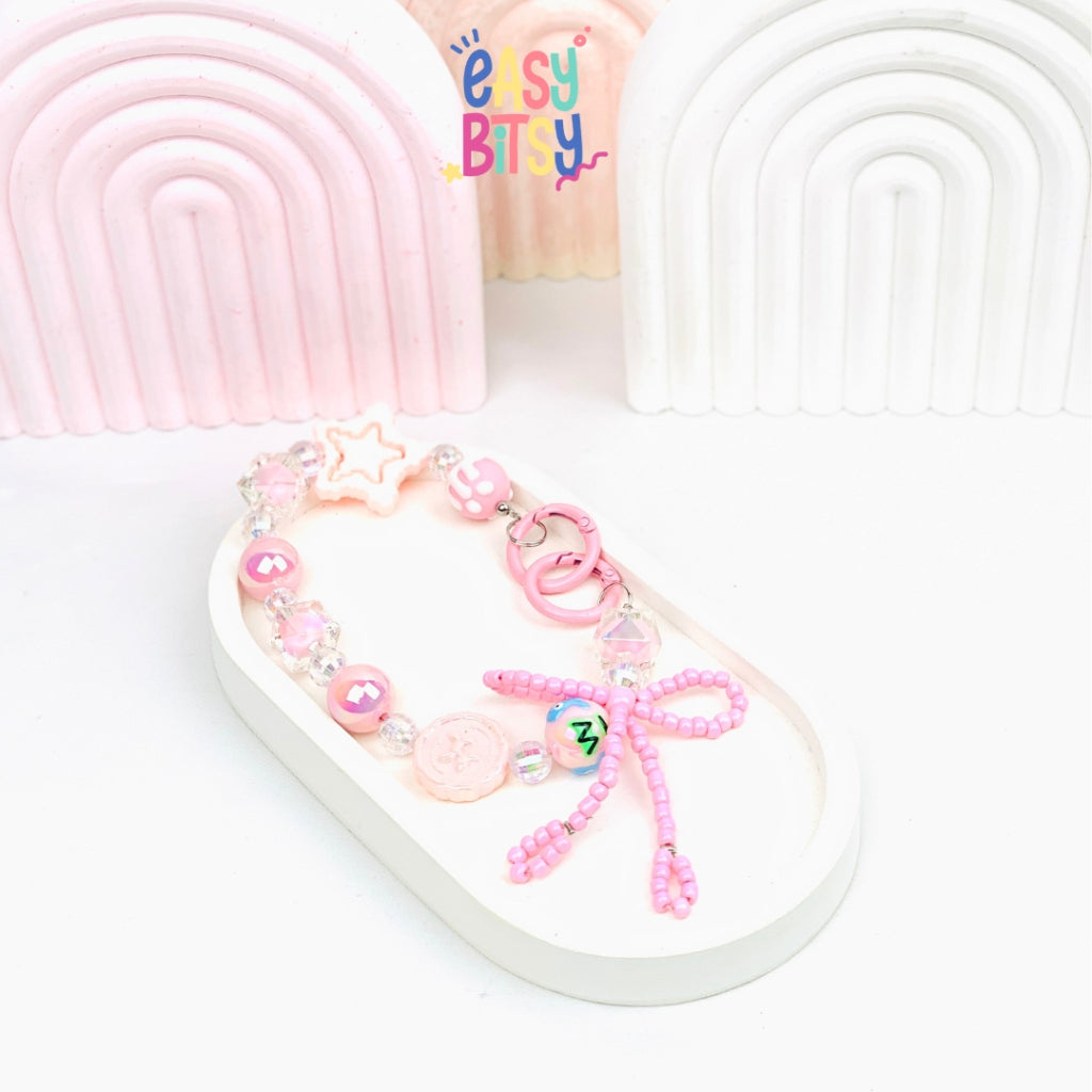 Easy Bitsy Keychain Gantungan Phone Strap Manik Manik Boneka Bulu Pitaa Tidak ada merek