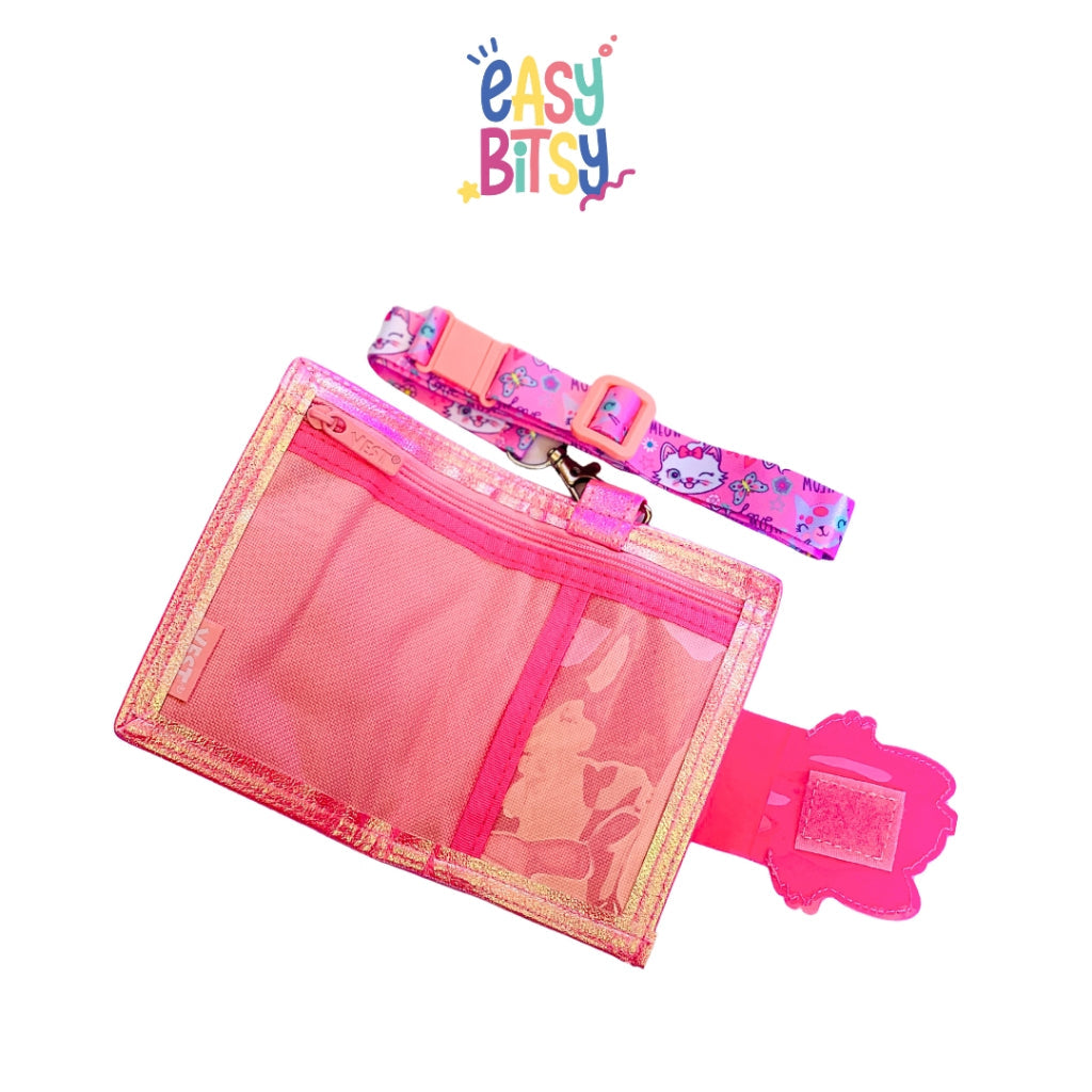 Easybitsy Dompet Mini Strap Wallet 2 Lipat Anak Laki-Laki Perempuan PAUD-SD Soccer, Cat, Unicorn – Rara Tidak ada merek