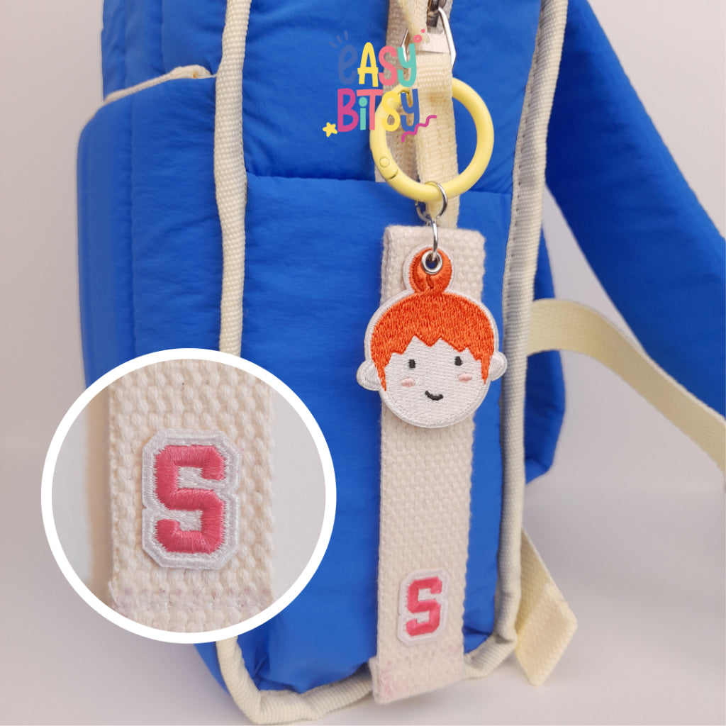 Easybitsy Gantungan Tas Anak | Custom Inisial Anak | Souvenir Ultah Anak (BISBAN 12CM TIDAK UNTUK TUMBLER) Tidak ada merek