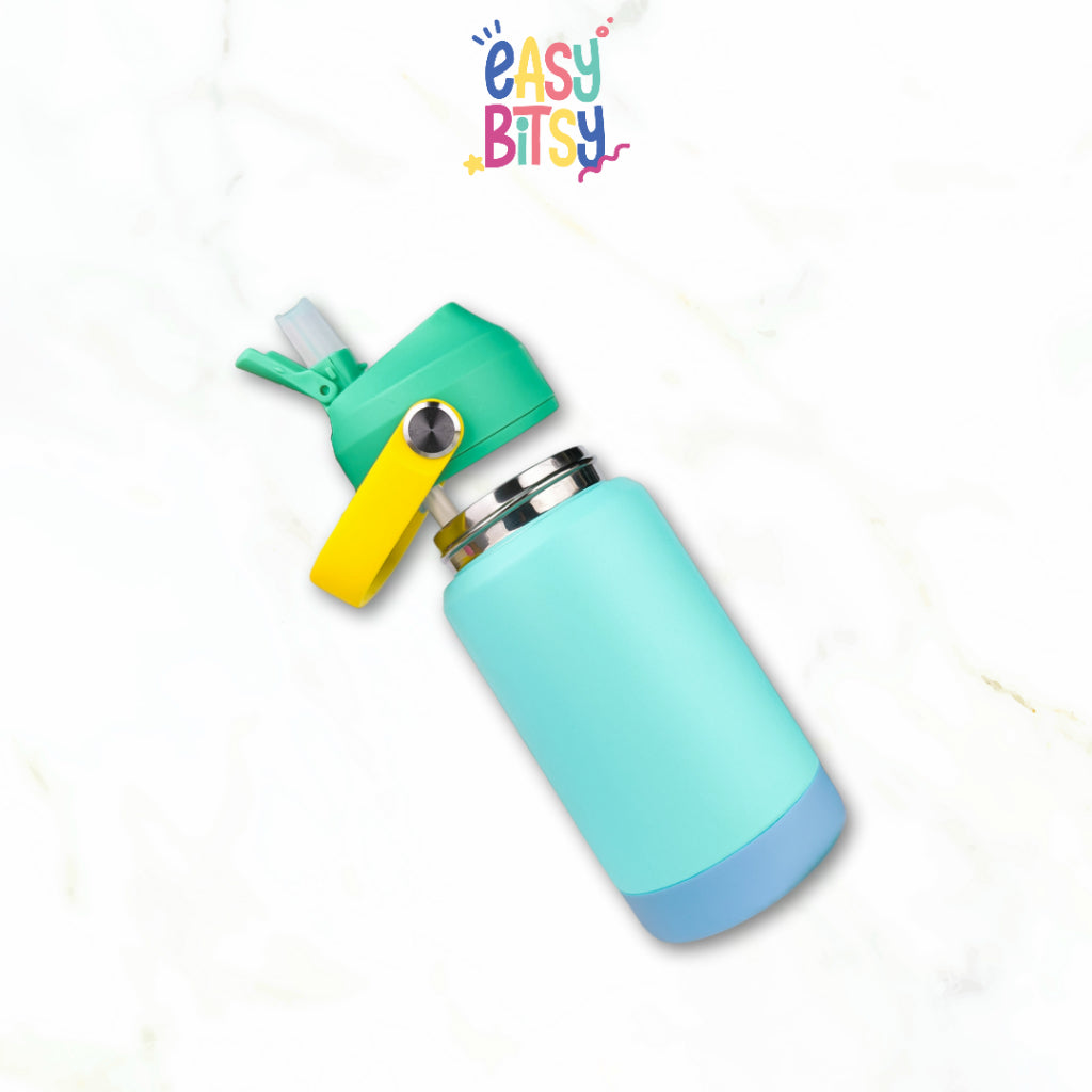 Easy Bitsy Lego Tumbler Straw Colorful Hot and Cold 350-530ML/12-18OZ | Stainless Steel Bottle with Flip Lid Nobrand