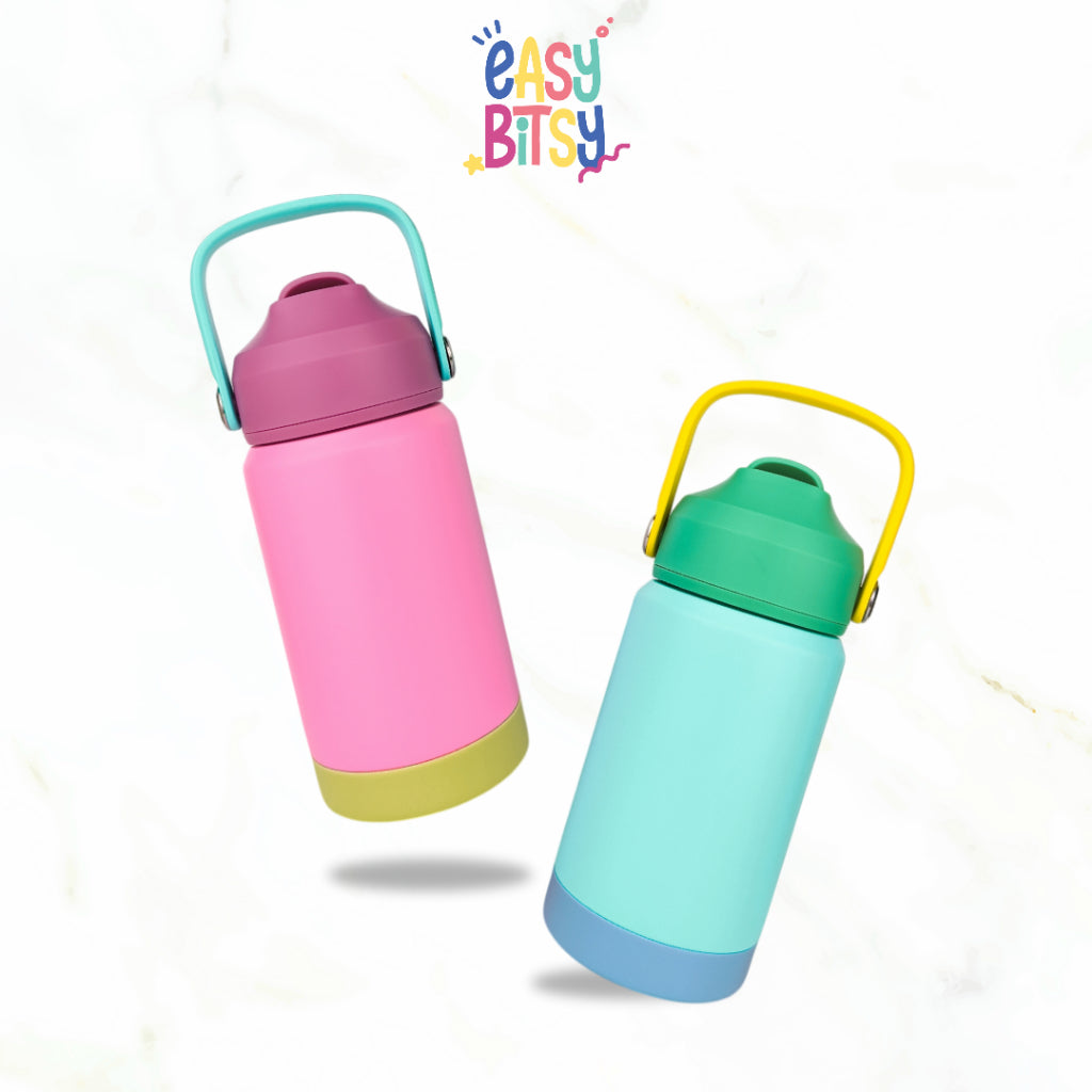 Easy Bitsy Lego Tumbler Straw Colorful Hot and Cold 350-530ML/12-18OZ | Stainless Steel Bottle with Flip Lid Nobrand