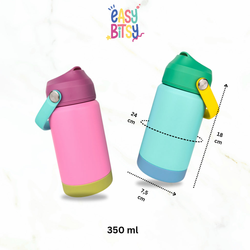 Easy Bitsy Lego Tumbler Straw Colorful Hot and Cold 350-530ML/12-18OZ | Stainless Steel Bottle with Flip Lid Nobrand