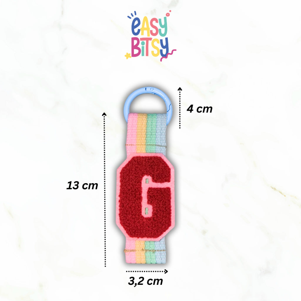 Easybitsy Gantungan Tas Anak | Custom Inisial Anak | Souvenir Ultah Anak (BISBAN 12CM TIDAK UNTUK TUMBLER) Tidak ada merek