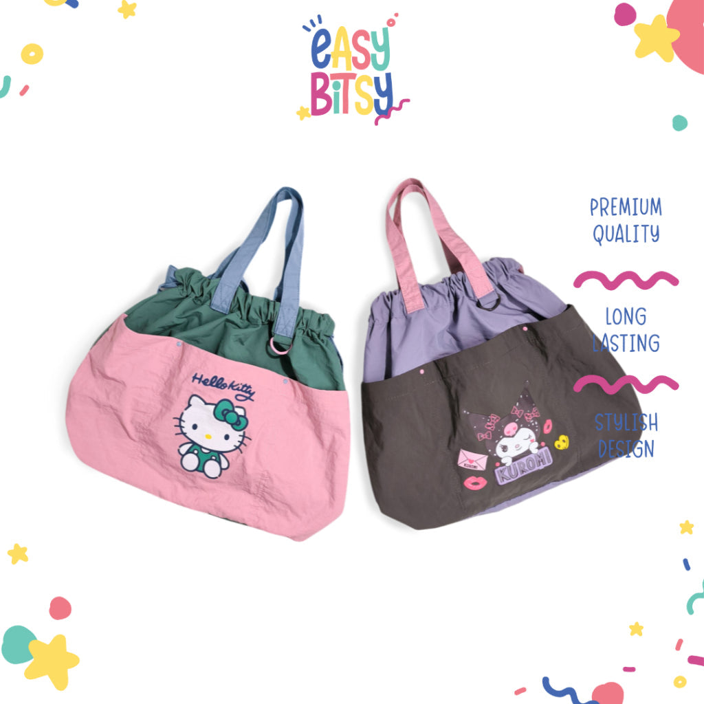 Easy Bitsy Tas Ransel Backpack Karakter Hello Kitty  Kuromi x Sanrio Series - Gyoza Tidak ada merek