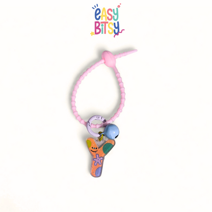 Easy Bitsy Keychain Alphabet Akrilik Nama Keren Tidak ada merek