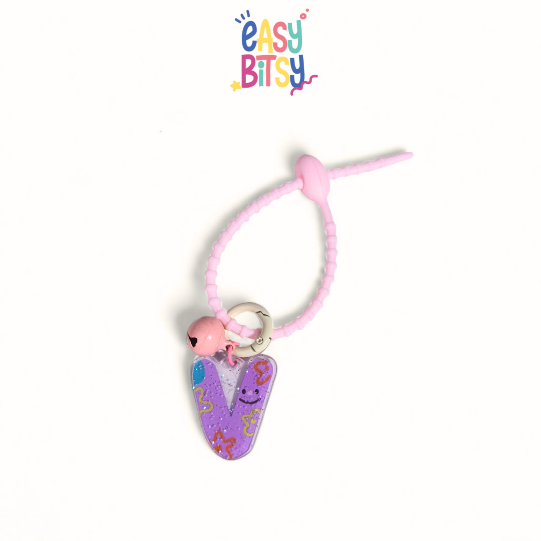 Easy Bitsy Keychain Alphabet Akrilik Nama Keren Tidak ada merek