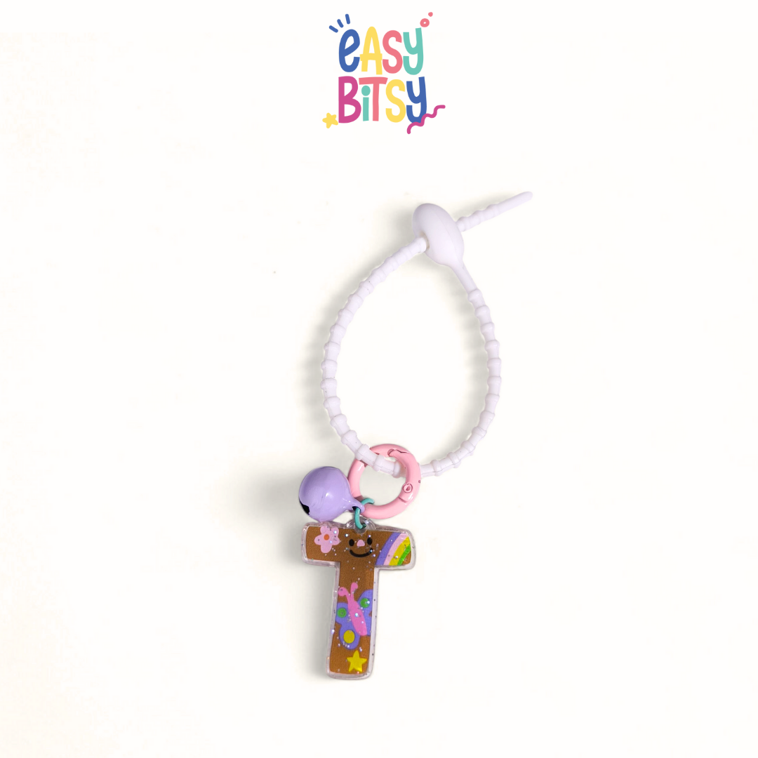 Easy Bitsy Keychain Alphabet Akrilik Nama Keren Tidak ada merek