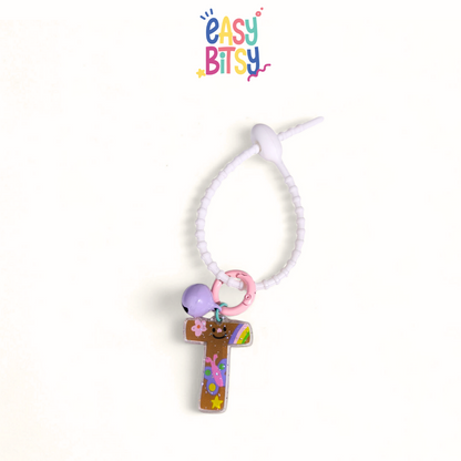 Easy Bitsy Keychain Alphabet Akrilik Nama Keren Tidak ada merek