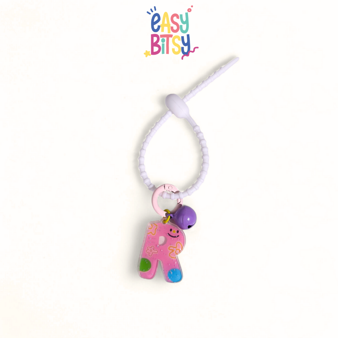 Easy Bitsy Keychain Alphabet Akrilik Nama Keren Tidak ada merek