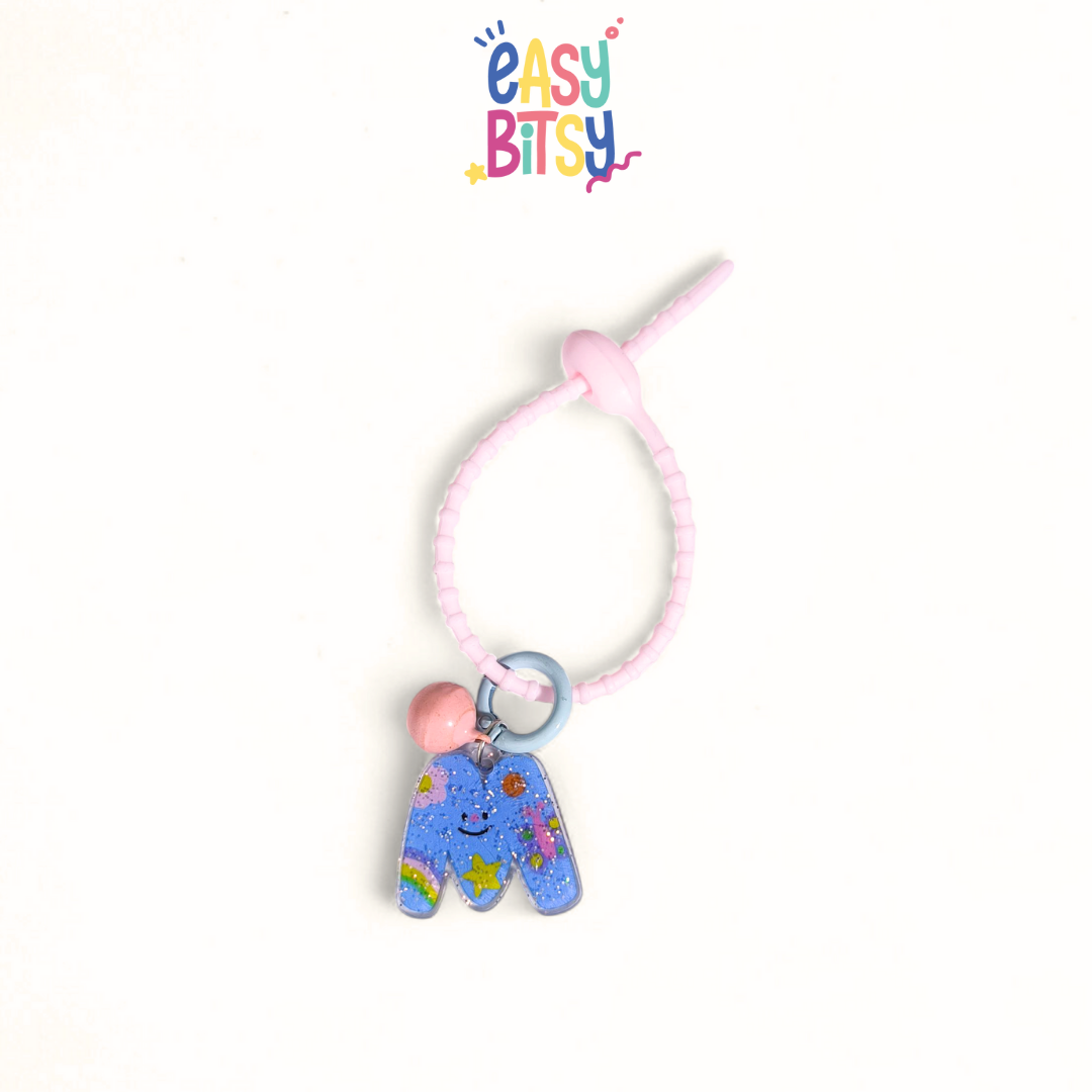 Easy Bitsy Keychain Alphabet Akrilik Nama Keren Tidak ada merek