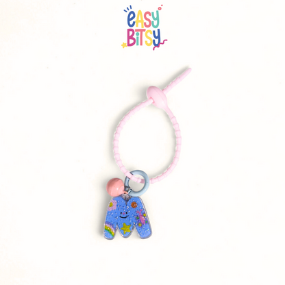Easy Bitsy Keychain Alphabet Akrilik Nama Keren Tidak ada merek