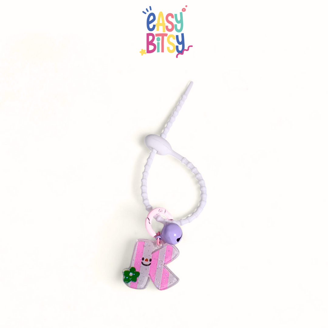 Easy Bitsy Keychain Alphabet Akrilik Nama Keren Tidak ada merek