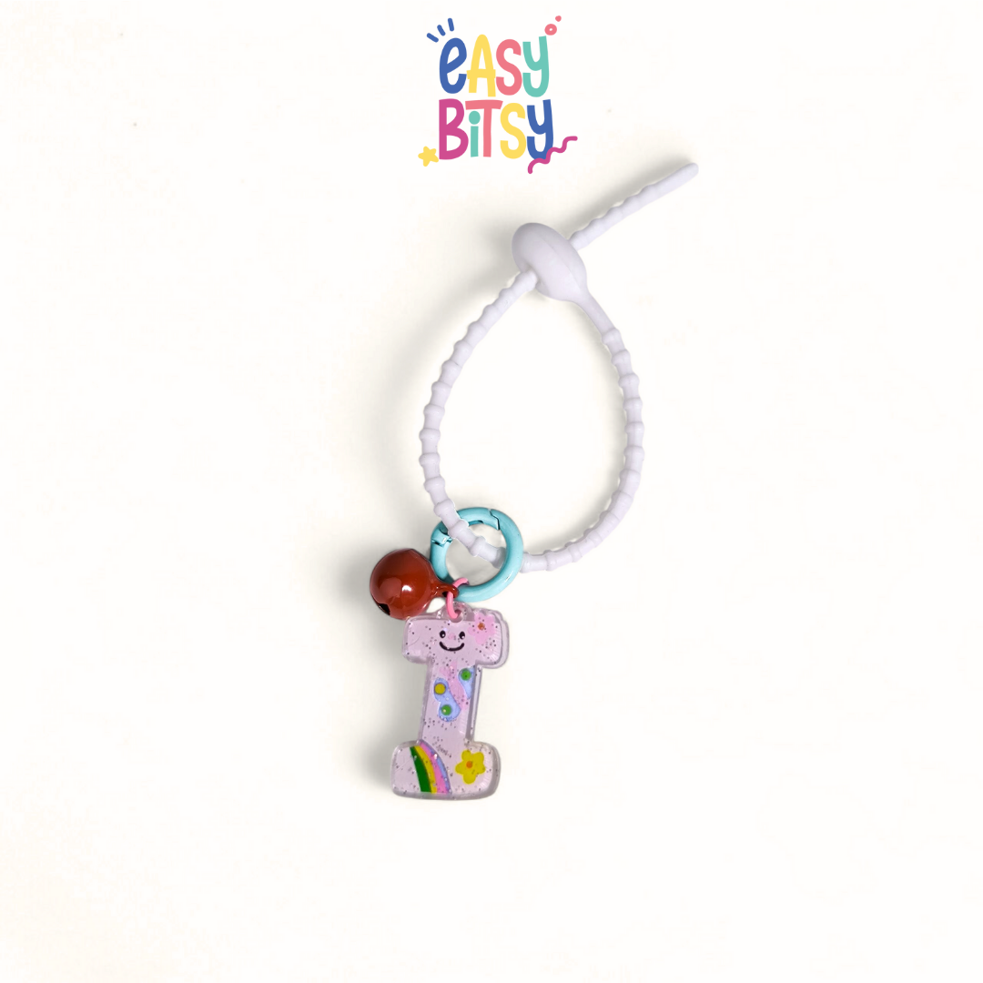 Easy Bitsy Keychain Alphabet Akrilik Nama Keren Tidak ada merek