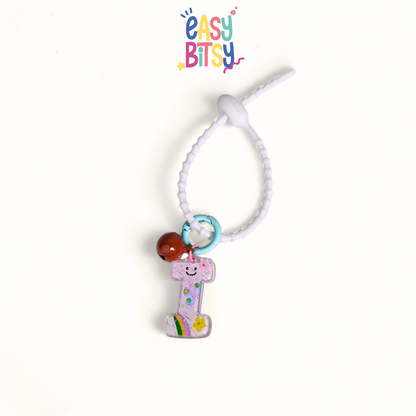 Easy Bitsy Keychain Alphabet Akrilik Nama Keren Tidak ada merek