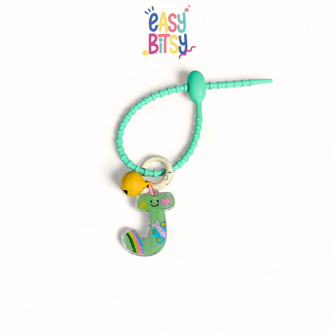 Easy Bitsy Keychain Alphabet Akrilik Nama Keren Tidak ada merek
