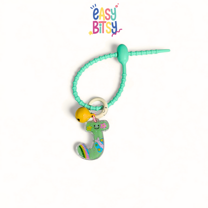Easy Bitsy Keychain Alphabet Akrilik Nama Keren Tidak ada merek