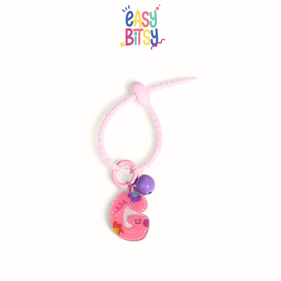 Easy Bitsy Keychain Alphabet Akrilik Nama Keren Tidak ada merek