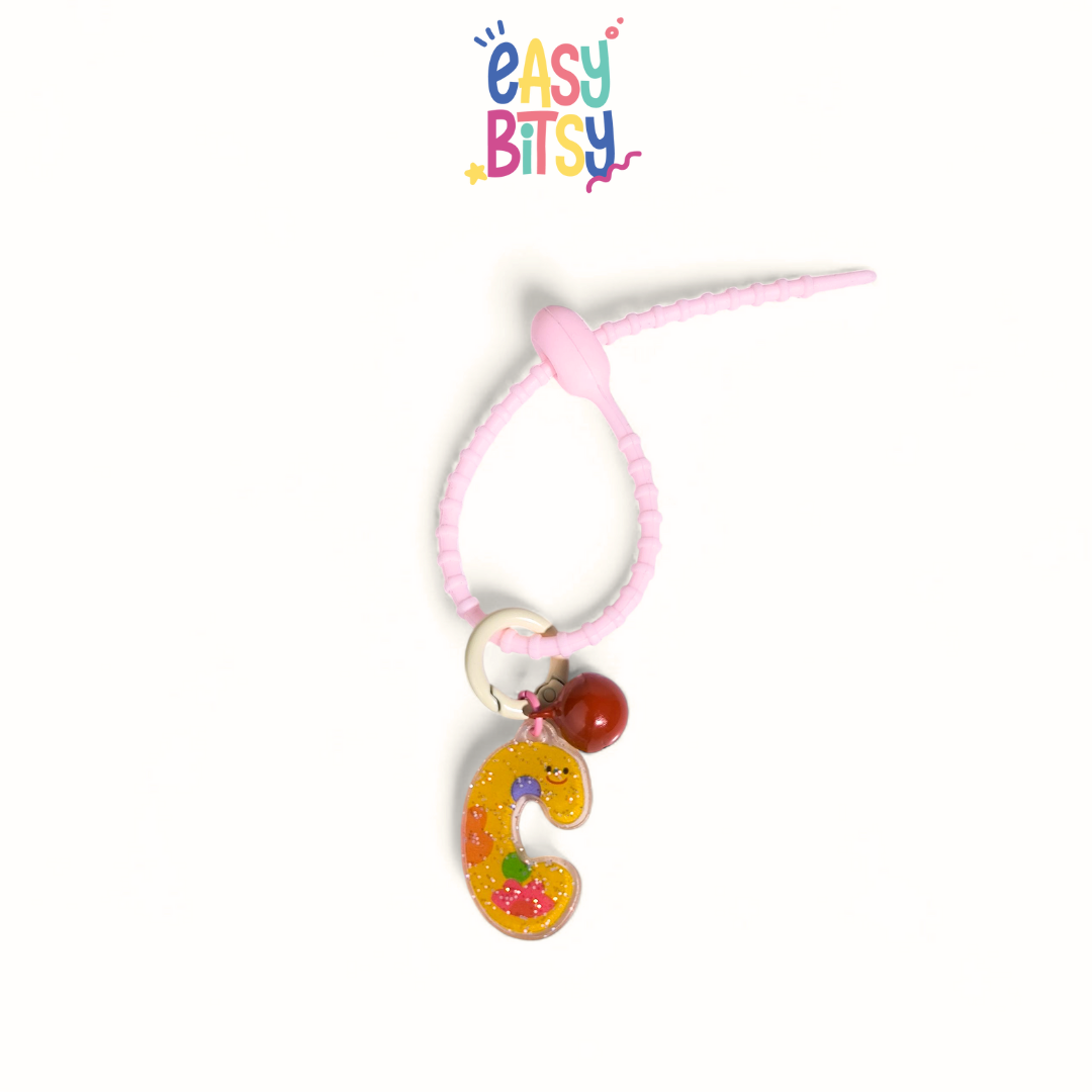 Easy Bitsy Keychain Alphabet Akrilik Nama Keren Tidak ada merek