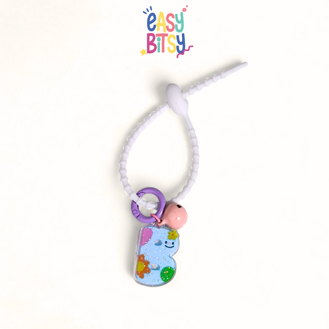 Easy Bitsy Keychain Alphabet Akrilik Nama Keren Tidak ada merek
