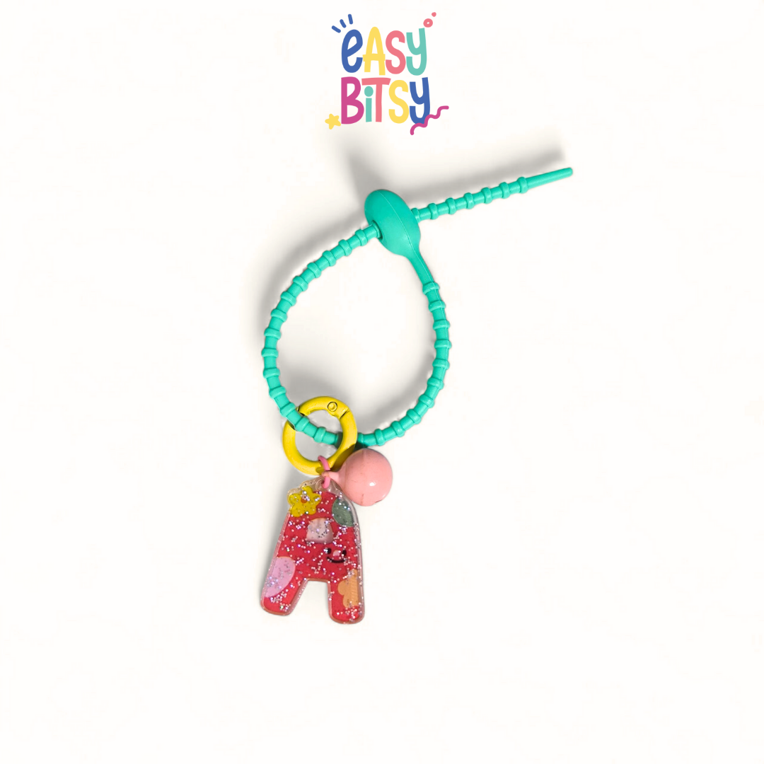 Easy Bitsy Keychain Alphabet Akrilik Nama Keren Tidak ada merek