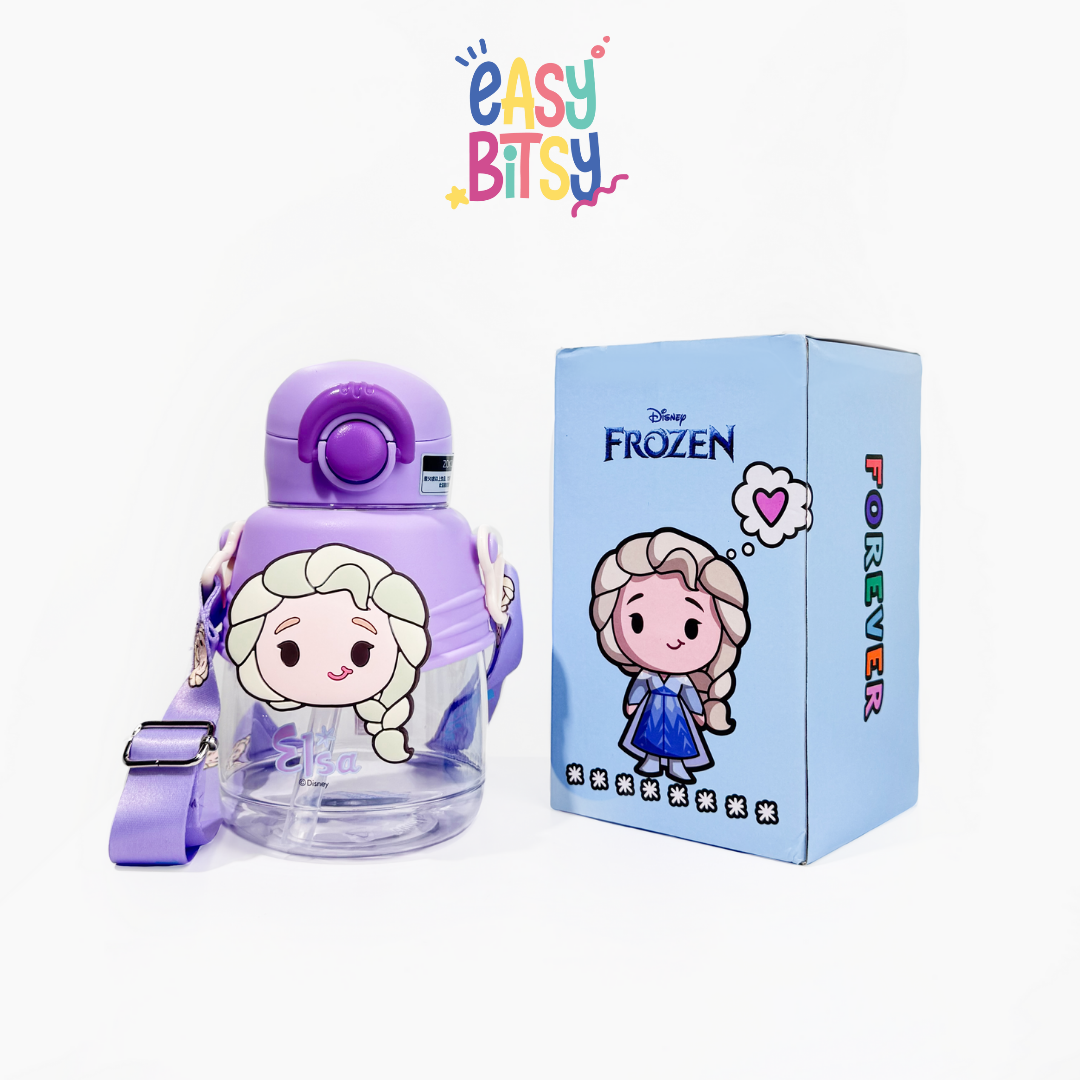 Easy Bitsy Botol Minum Water Bottle 700ML/750 ML  Sanrio Disney Characters BPA FREE - Suna Tidak ada merek
