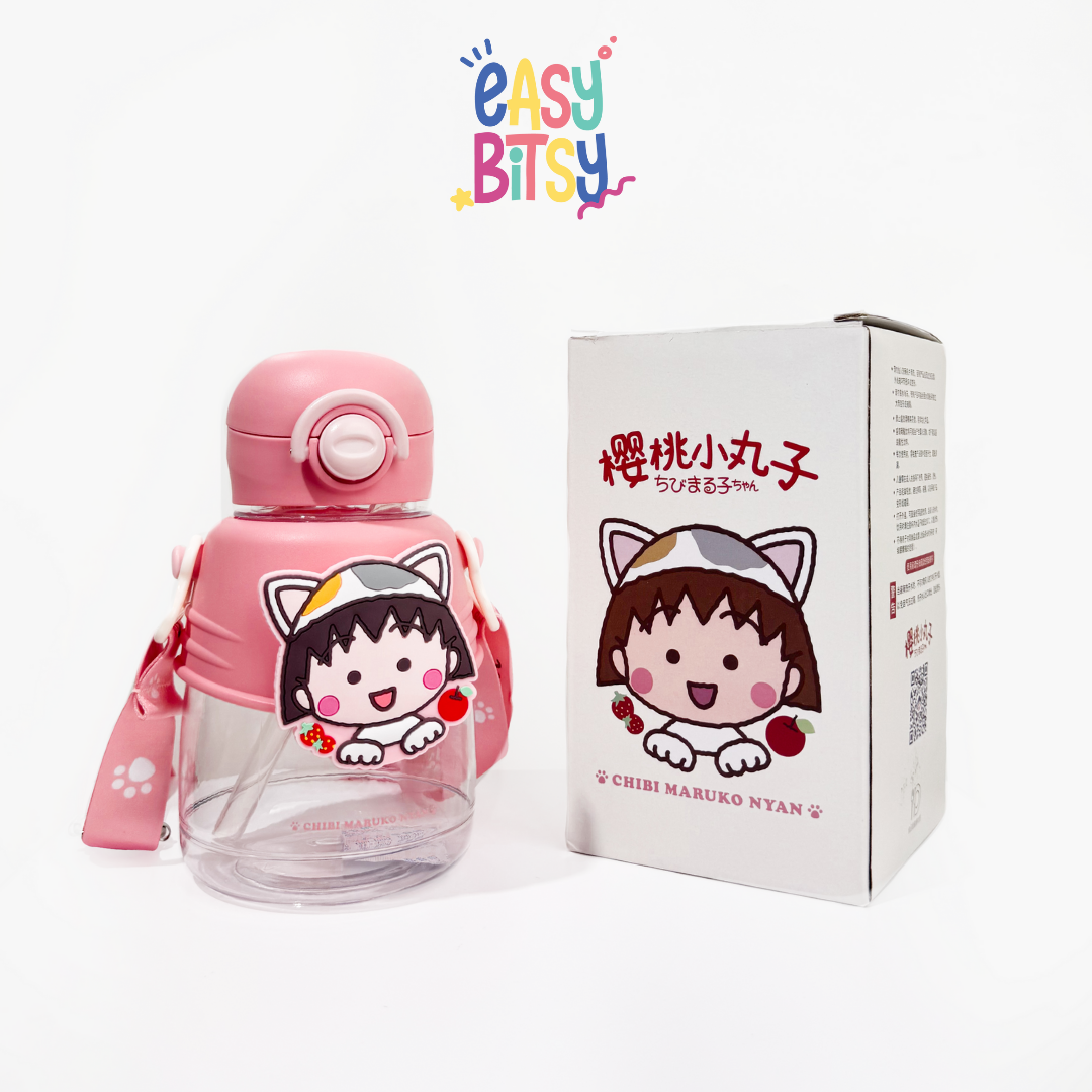 Easy Bitsy Botol Minum Water Bottle 700ML/750 ML  Sanrio Disney Characters BPA FREE - Suna Tidak ada merek