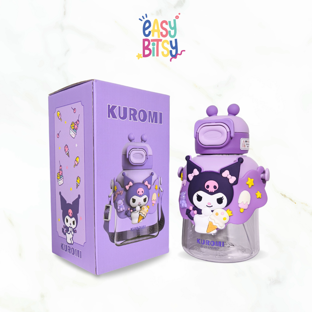 Easy Bitsy Botol Minum Water Bottle 700ML/750 ML  Sanrio Disney Characters BPA FREE - Suna Tidak ada merek