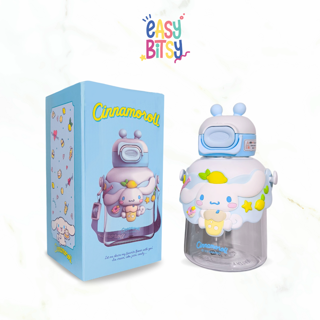 Easy Bitsy Botol Minum Water Bottle 700ML/750 ML  Sanrio Disney Characters BPA FREE - Suna Tidak ada merek