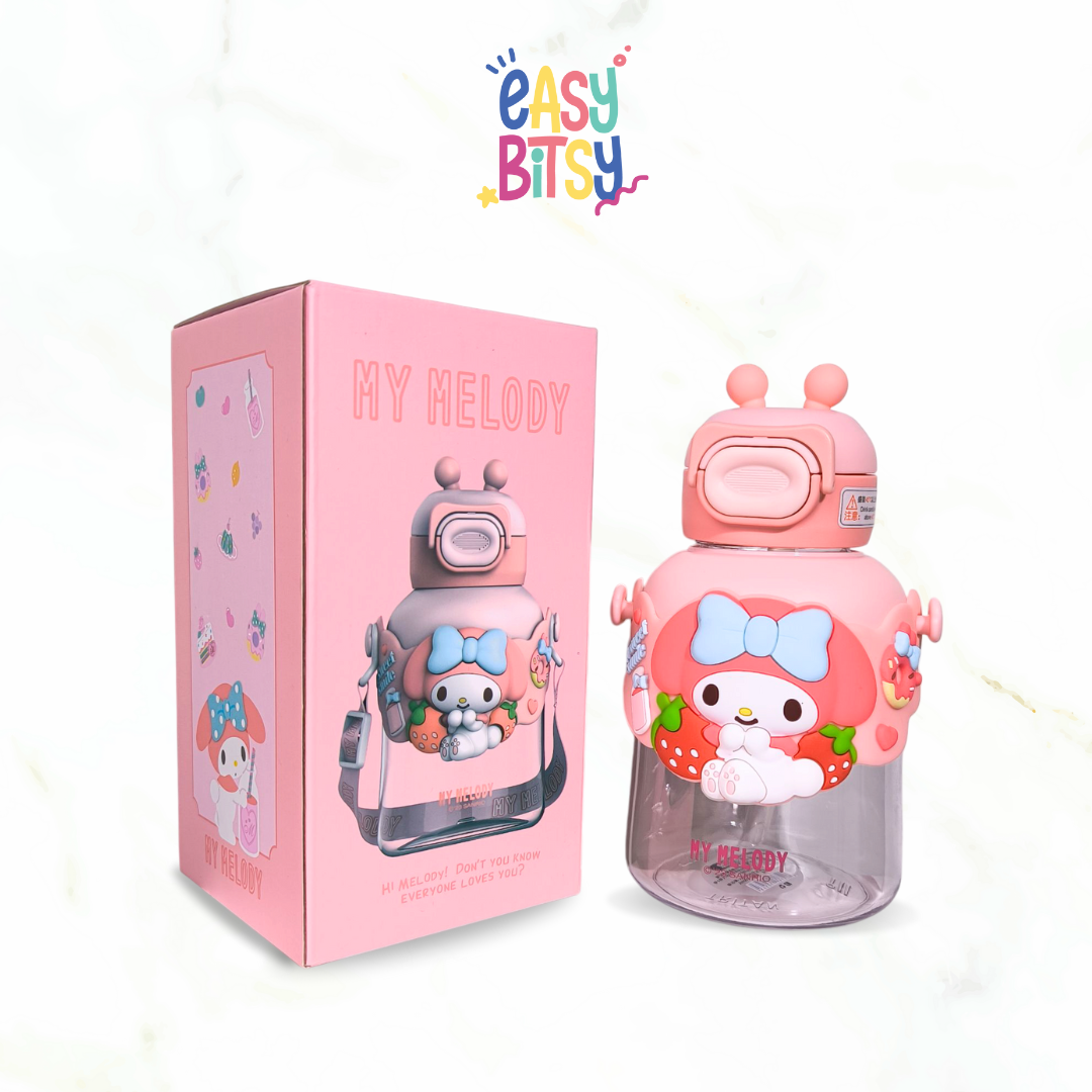Easy Bitsy Botol Minum Water Bottle 700ML/750 ML  Sanrio Disney Characters BPA FREE - Suna Tidak ada merek
