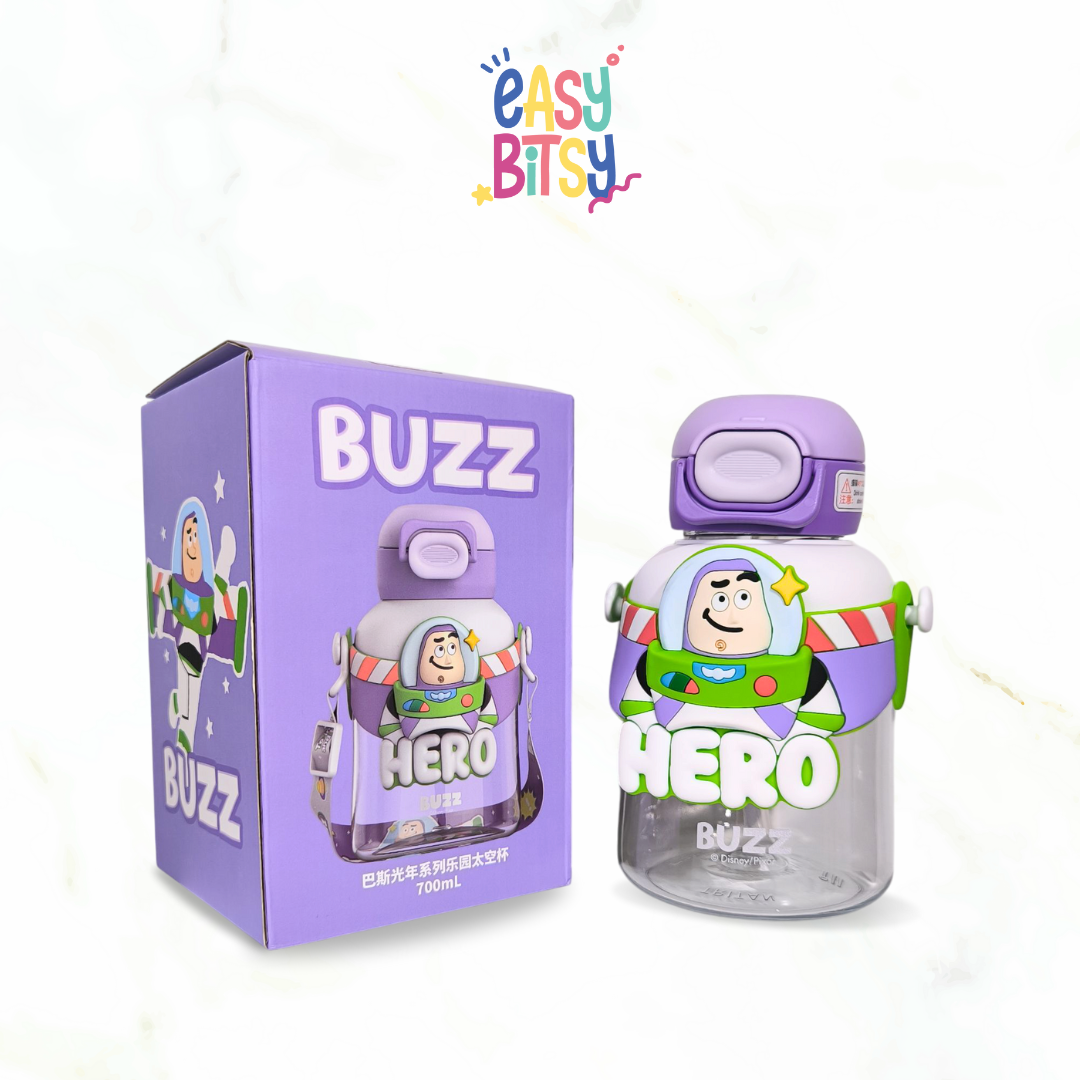 Easy Bitsy Botol Minum Water Bottle 700ML/750 ML  Sanrio Disney Characters BPA FREE - Suna Tidak ada merek