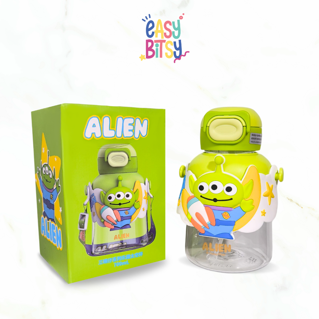 Easy Bitsy Botol Minum Water Bottle 700ML/750 ML  Sanrio Disney Characters BPA FREE - Suna Tidak ada merek