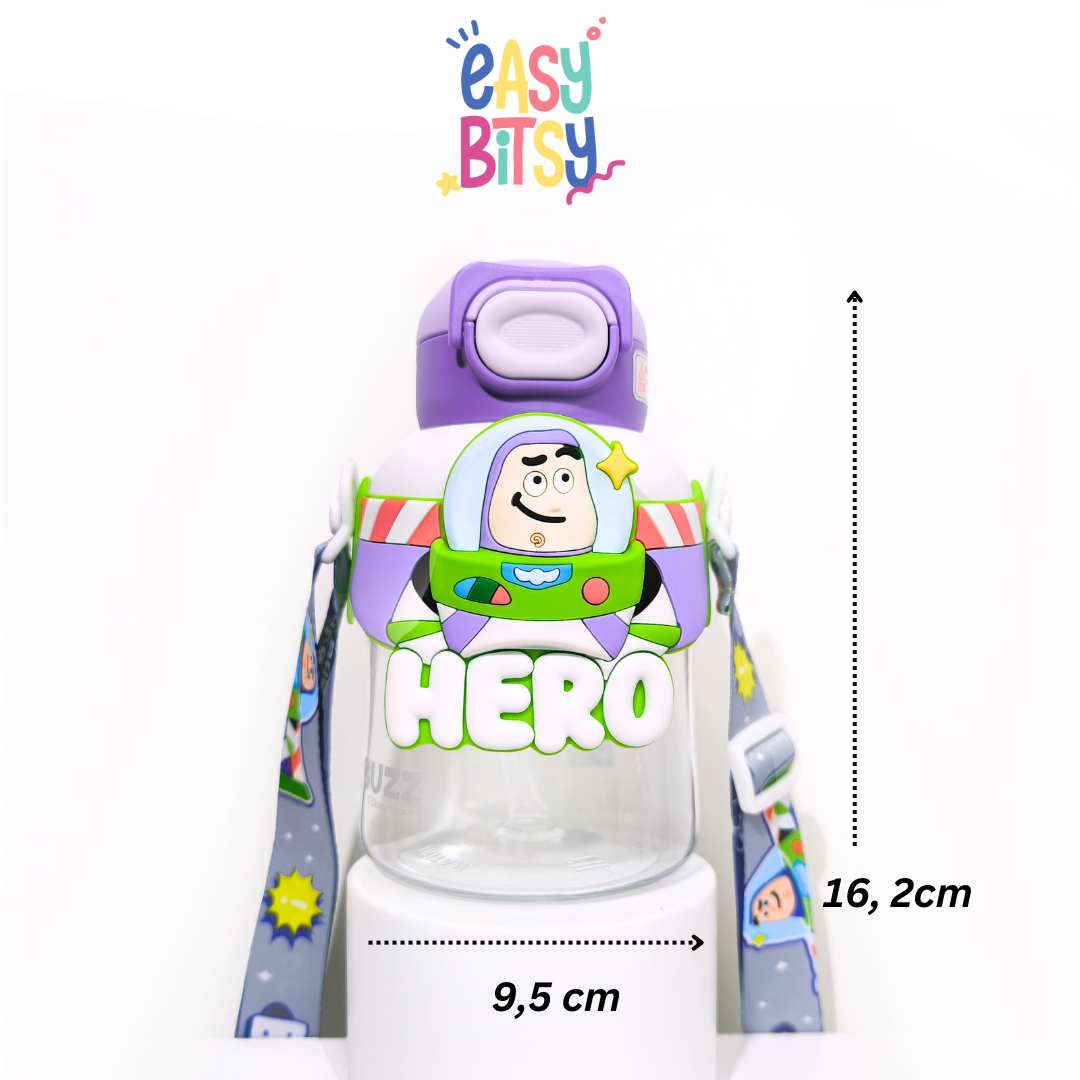 Easy Bitsy Botol Minum Water Bottle 700ML/750 ML  Sanrio Disney Characters BPA FREE - Suna Tidak ada merek