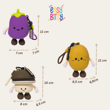 Easy Bitsy Keychain Gantungan Dan Tas Dompet Silikon - Cat & Vegetables Series Tidak ada merek