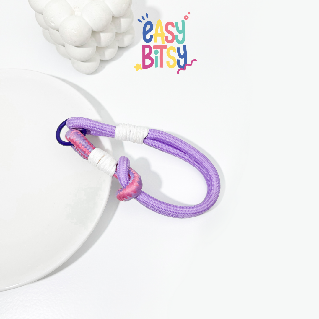 Easy Bitsy Phone String | Gantungan Handphone | Korean Phone String | Strap Tali HP Lanyard - Lila Tidak ada merek