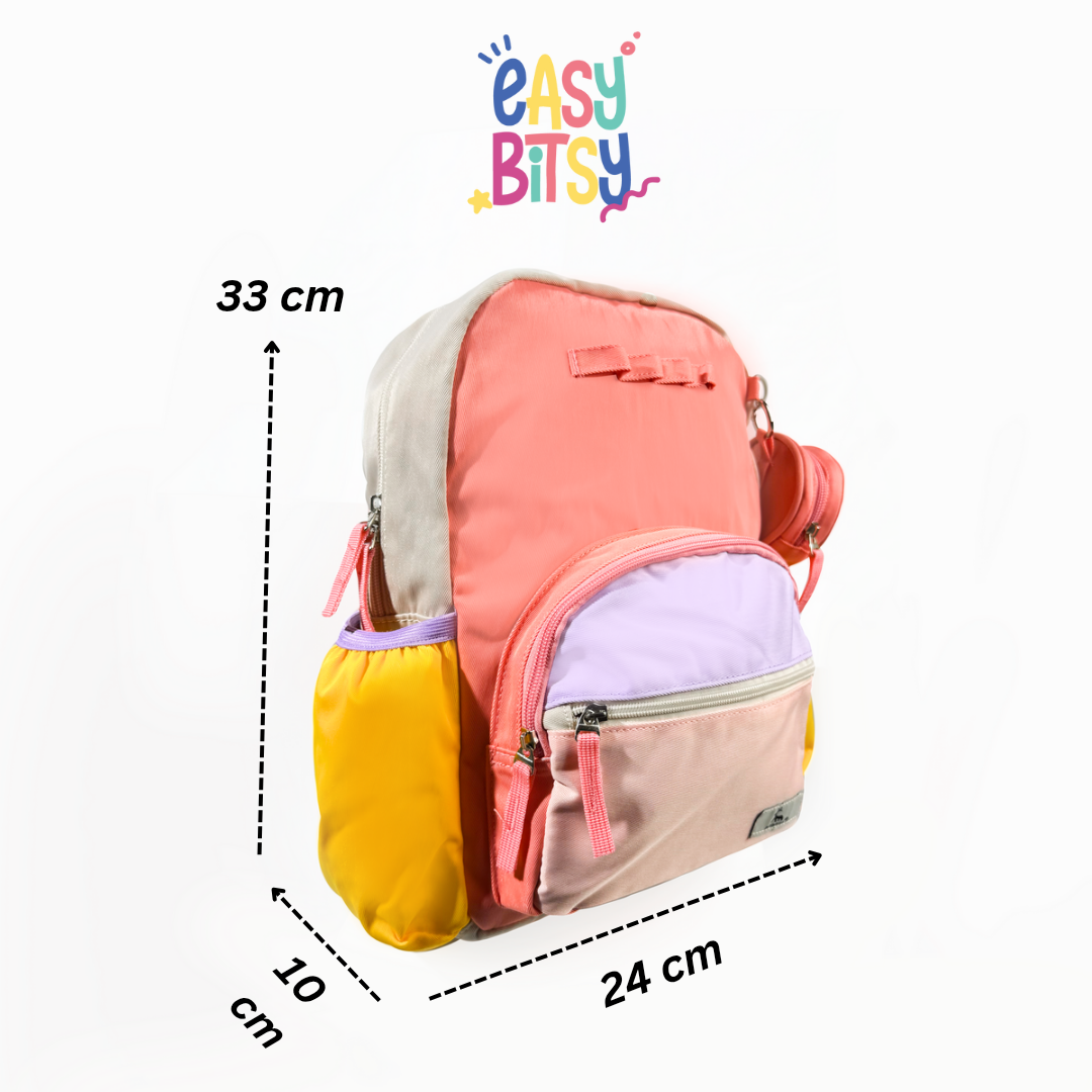 Easybitsy Tas Ransel Backpack Sekolah Flintstone Sedang Anak Laki-Laki Perempuan TK SD - Colorful Tidak ada merek